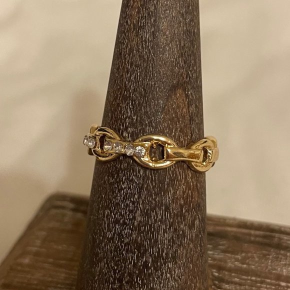 Anthropologie Jewelry - Crystal Link Ring Size 7